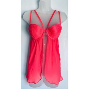 Victoria's Secret Red Lace Babydoll Bra